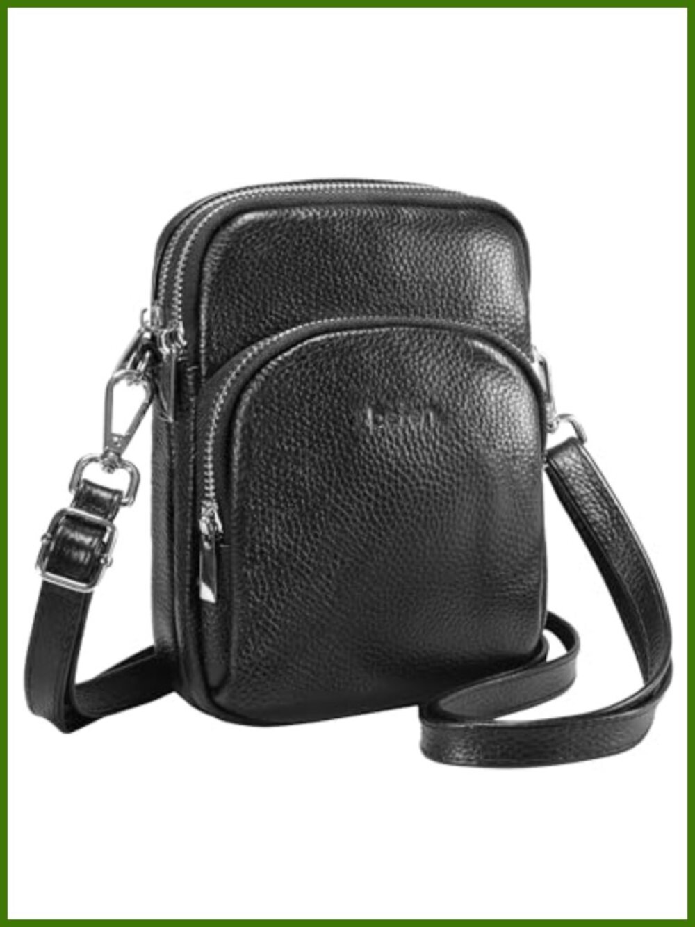 Genuine Leather Crossbody Bag Small RFID Blocking Card Slots